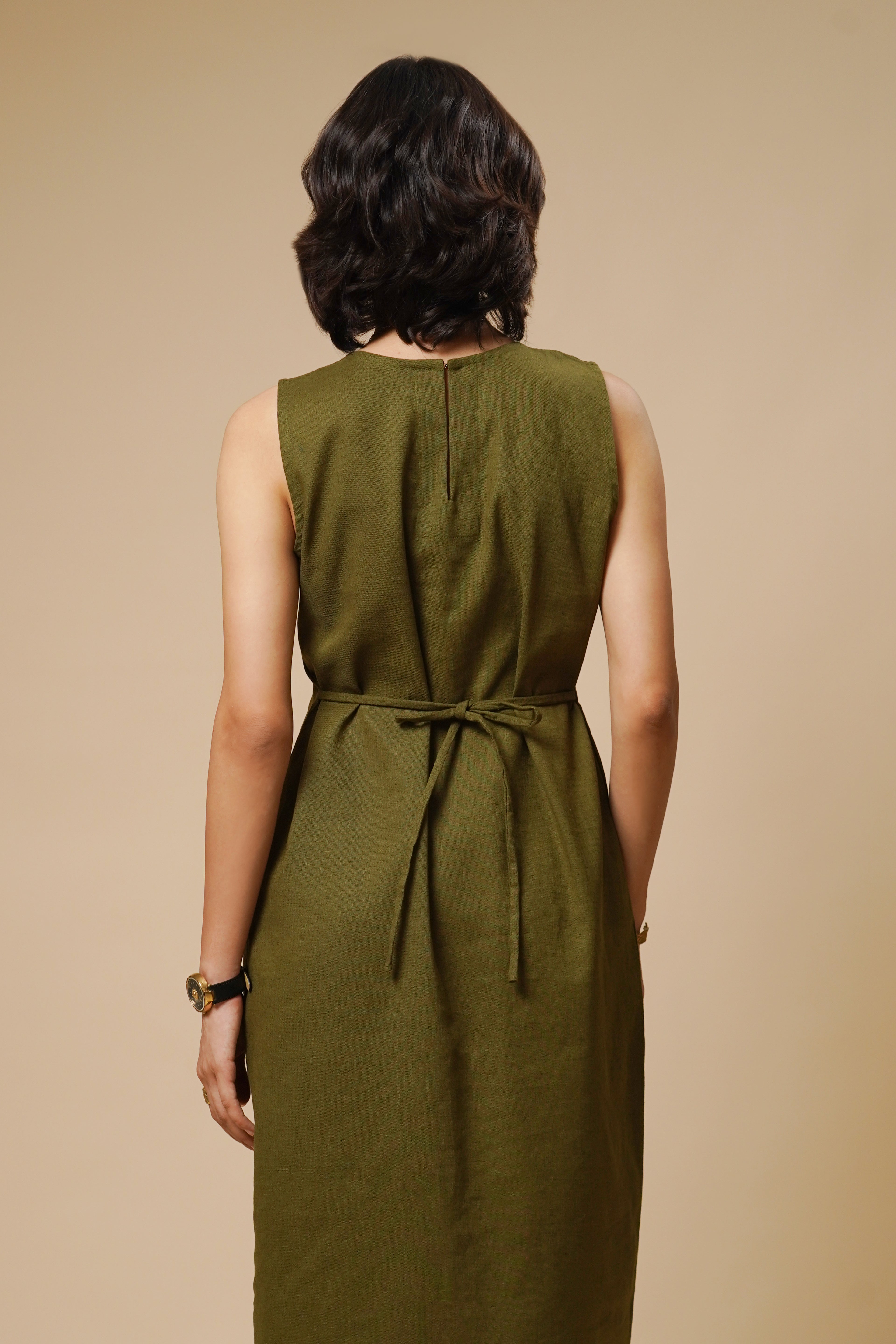 LINEN ONE PIECE(OLIVE)