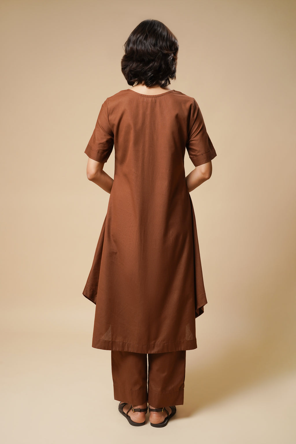CENTER PLEATED KURTA SET