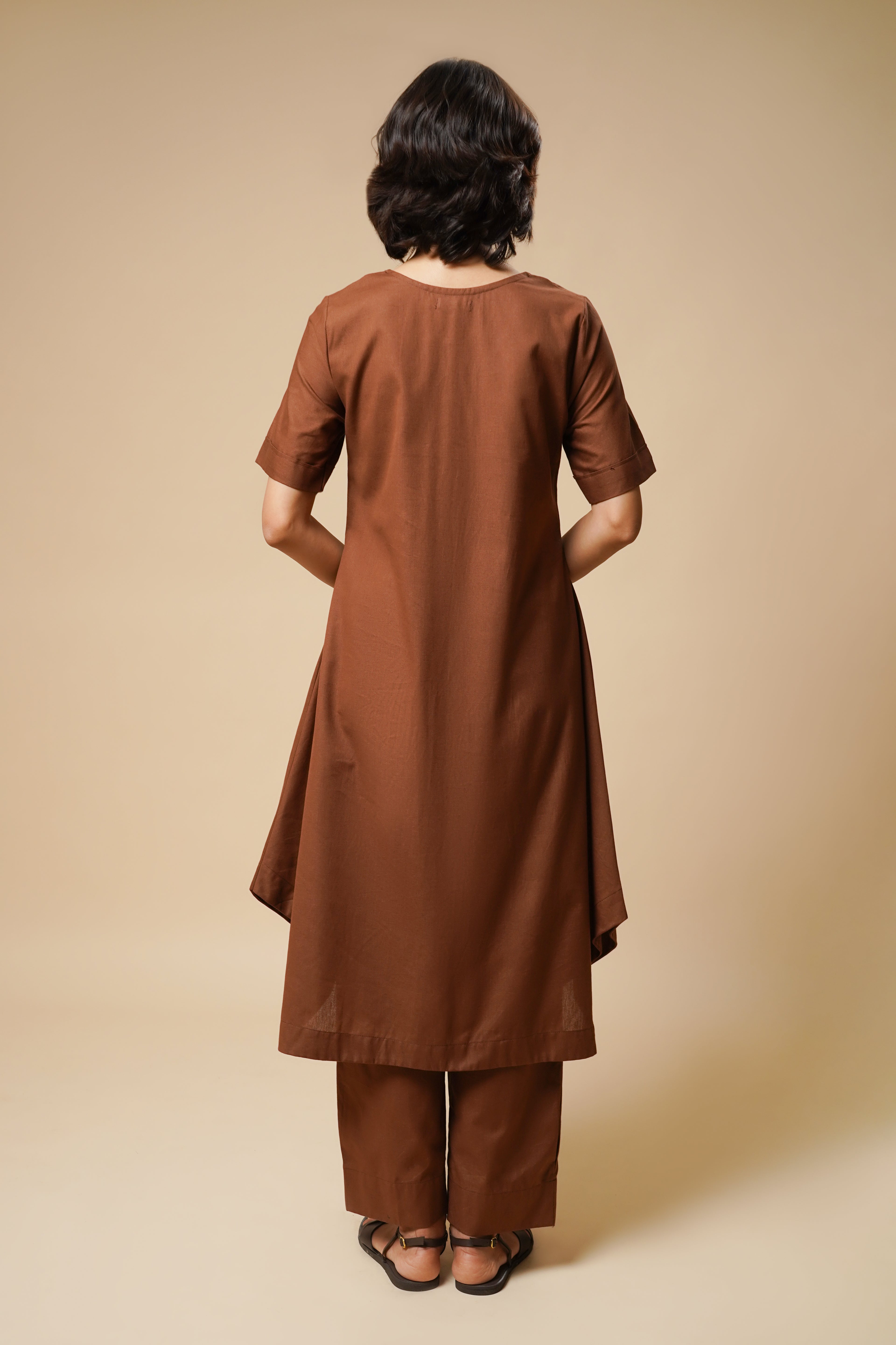 CENTER PLEATED KURTA SET