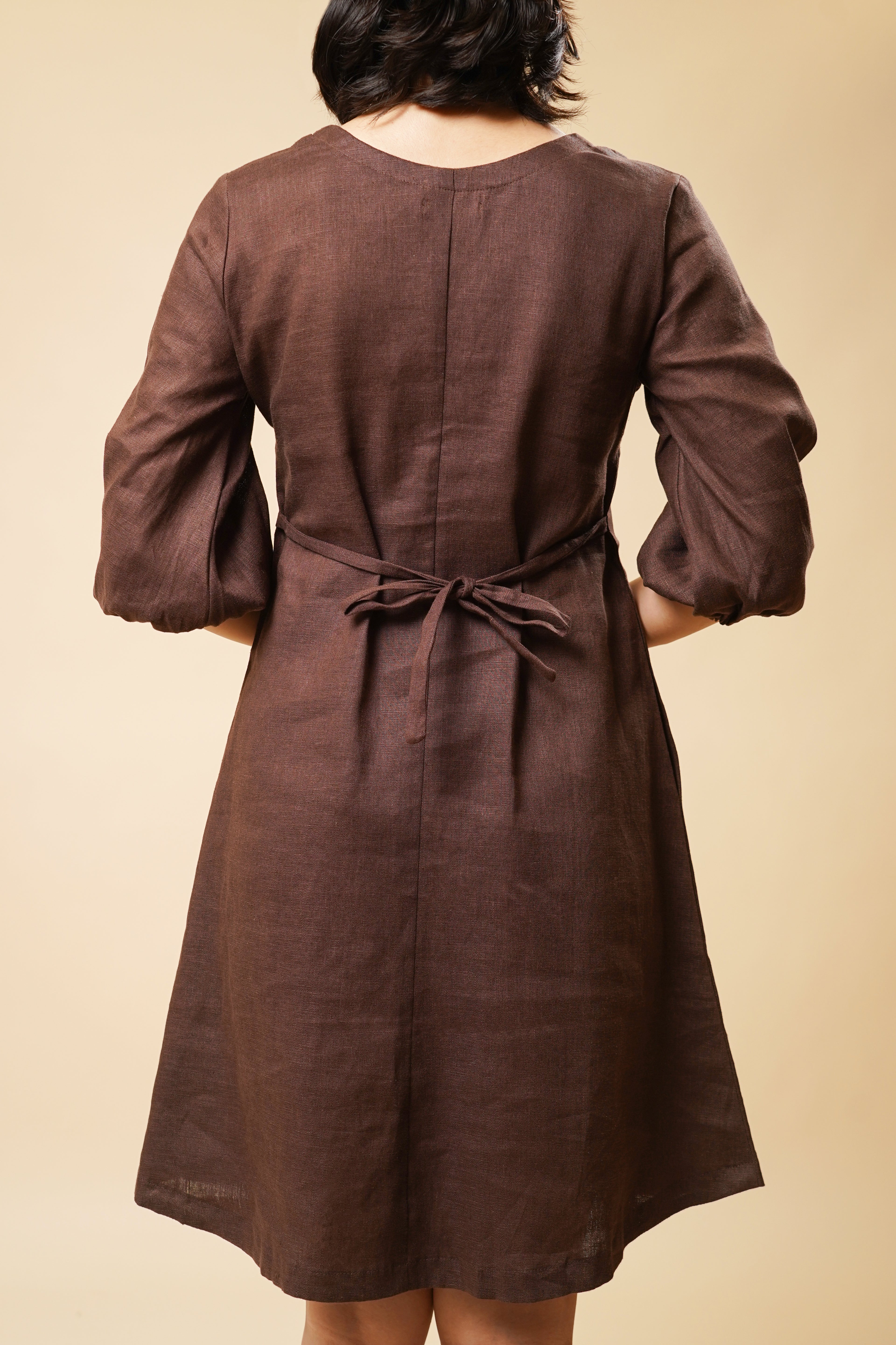 LINEN BROWN ONE PIECE