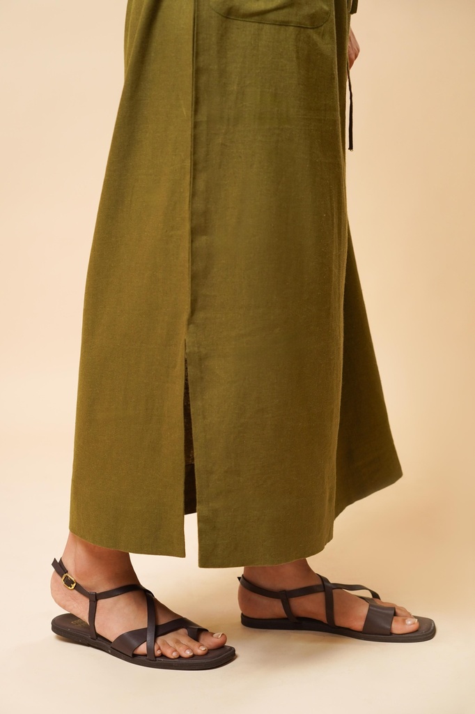 LINEN A-LINE SKIRT