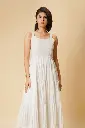 TIER LONG DRESS (WHITE)