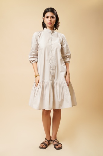 BUTTON-UP SHORT DRESS